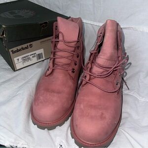Pink Timberland Boots size 7y